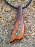 Burnt Manzanita Necklace Turquoise Inlays by Artie Capozzi Alpine